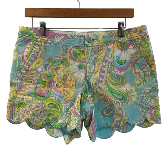 Lilly Pulitzer Pants - Lilly Pulitzer Buttercup shorts sz 6 Paisley Scallop Edge Shorts